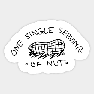 one single serving of nut Sticker